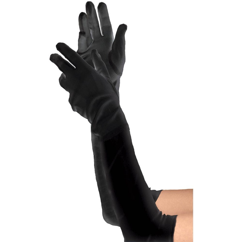 Black Long Gloves Womens Standard