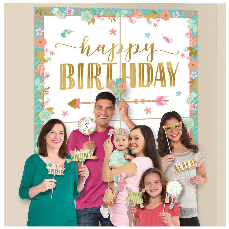 Boho Birthday Photo Props (16 ct)