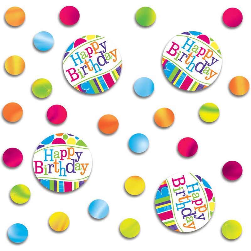 Bright and Bold Confetti, Happy Birthday