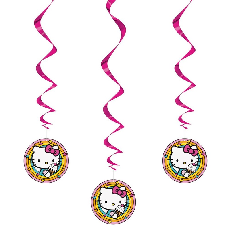 Hello Kitty Hanging Swirl Decorations (3ct)