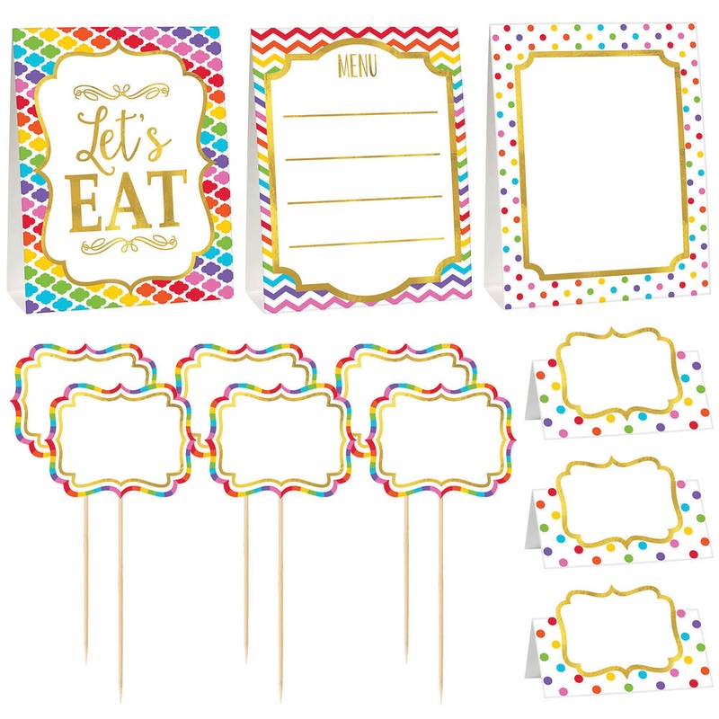 Rainbow Buffet Table Decorating Kit