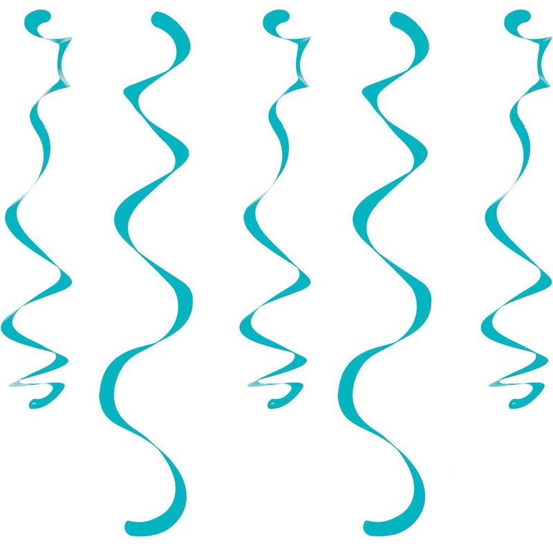 Teal Lagoon Hanging Swirls (10 ct)