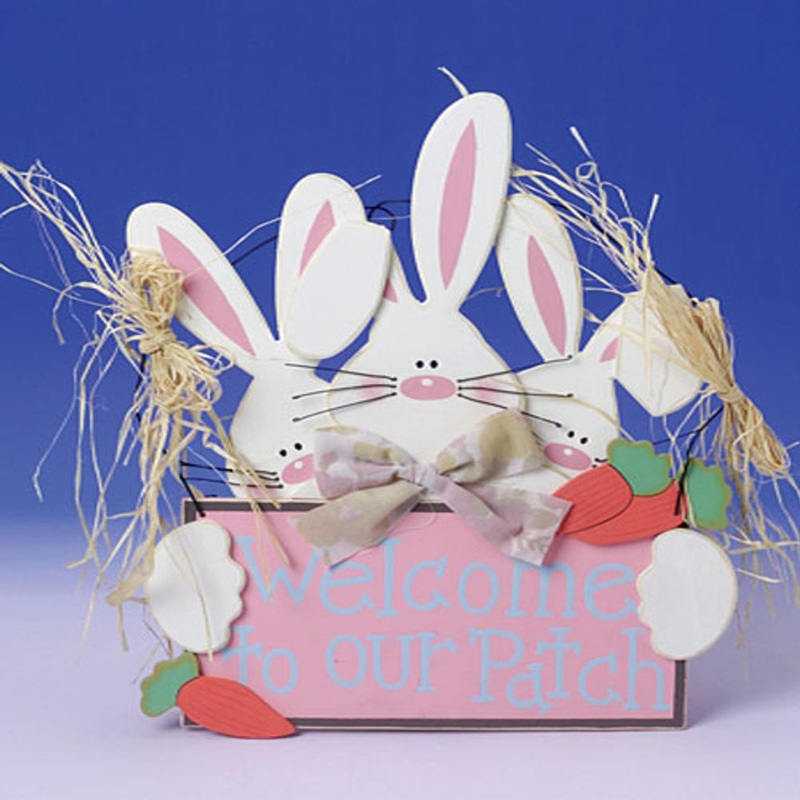 Welcome Rabbit Table Centerpiece