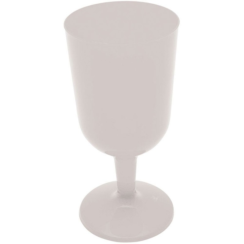 White Transparent Plastic Glasses, Wine 5 oz