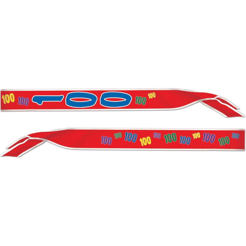 "100" Satin Sash