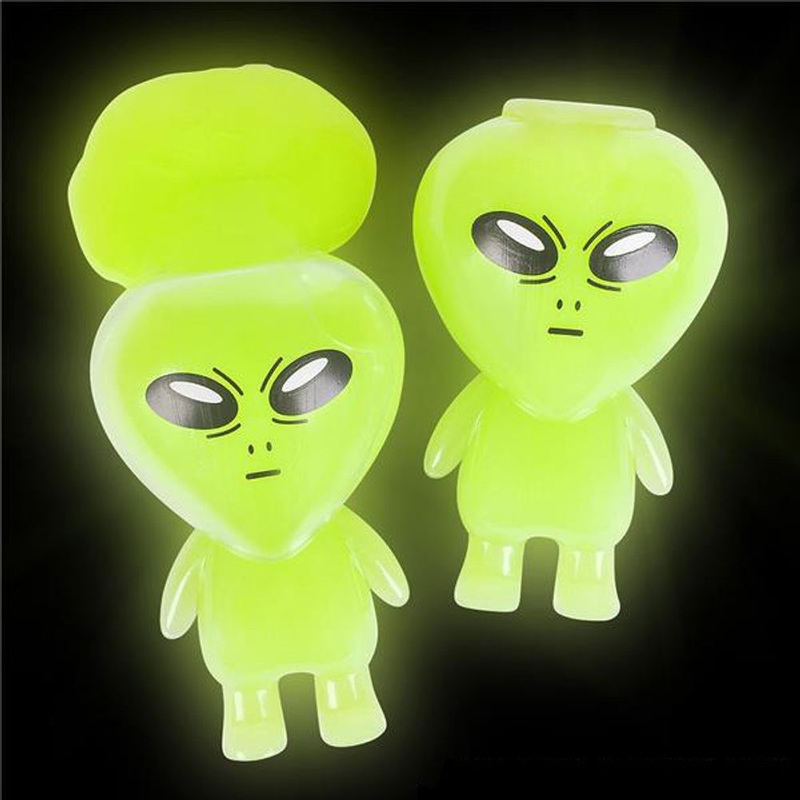 3.25" Glow in the Dark Alien Slime (12ct)