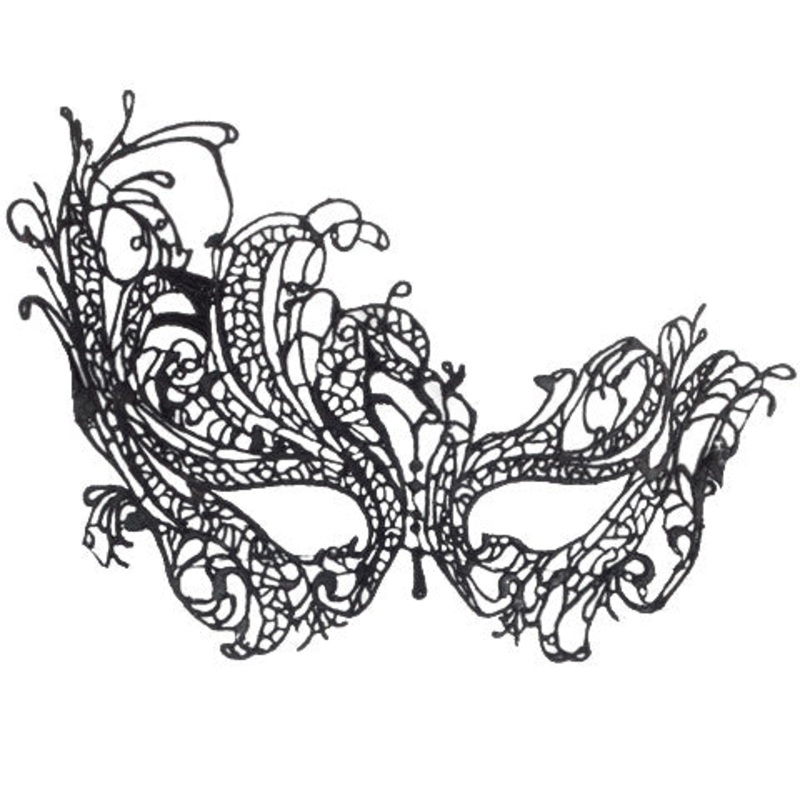 Black Sultry Embroidery Mask