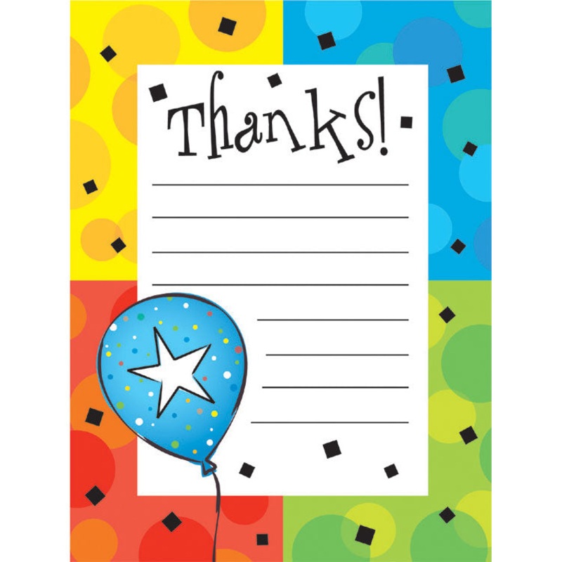 Cake Celebration Thank You Notes