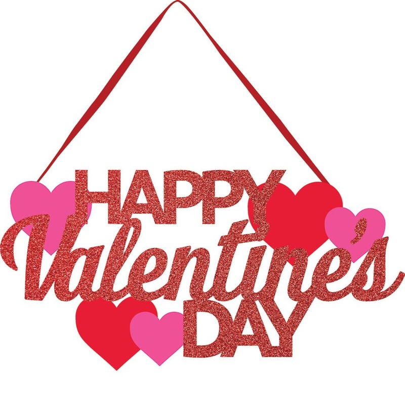 Happy Valentines Day Glitter Sign