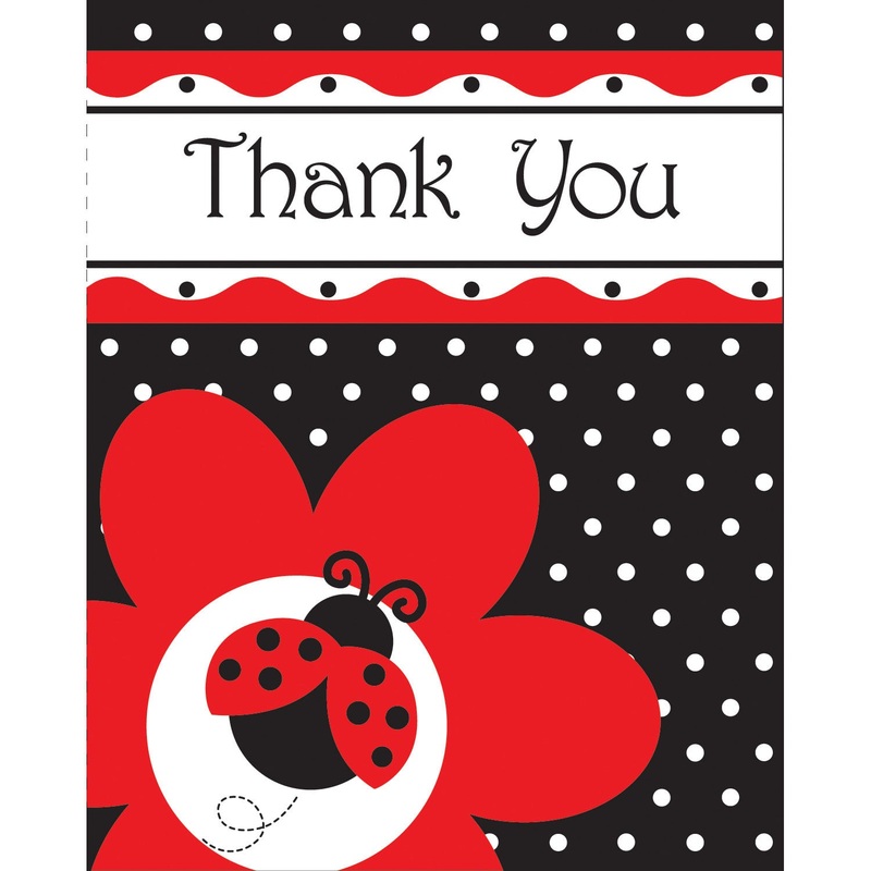 Ladybug Fancy Thank You Notes