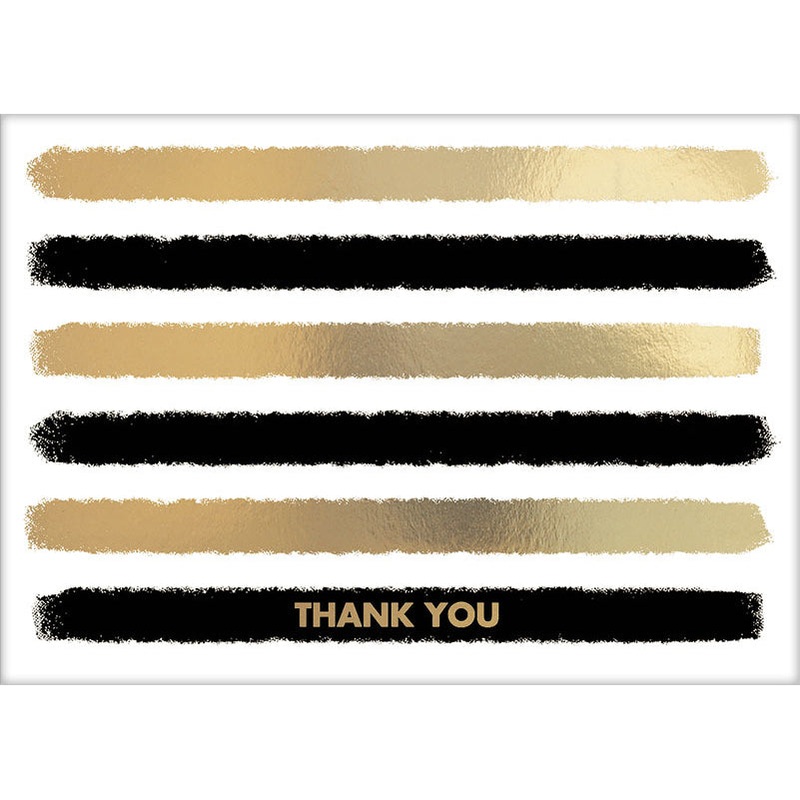 Metallic Striped Thank You Notes (20 ct)