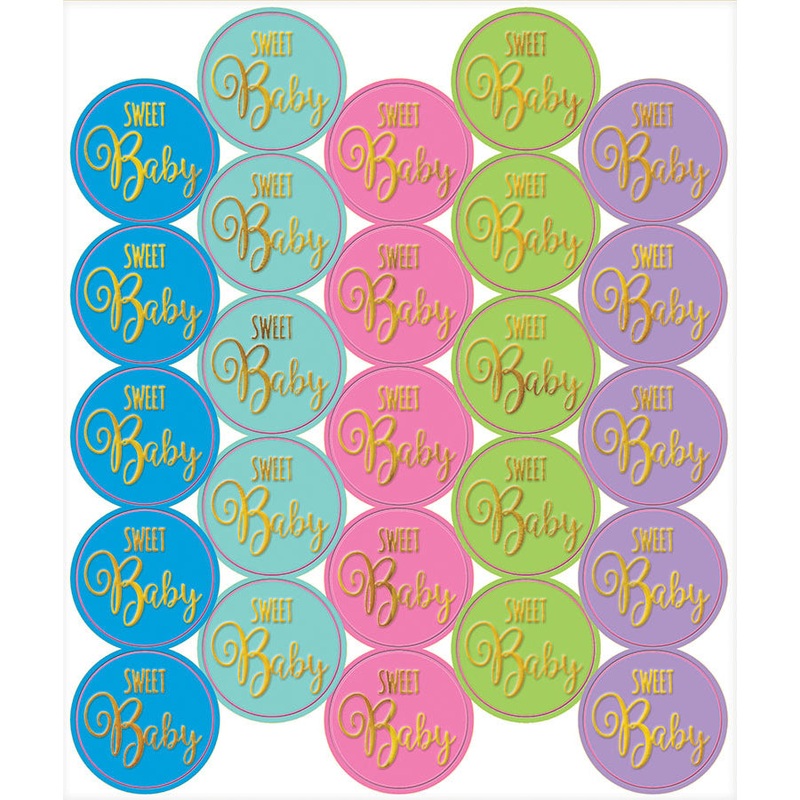 Neutral Baby Shower Sticker Seals (25 ct)