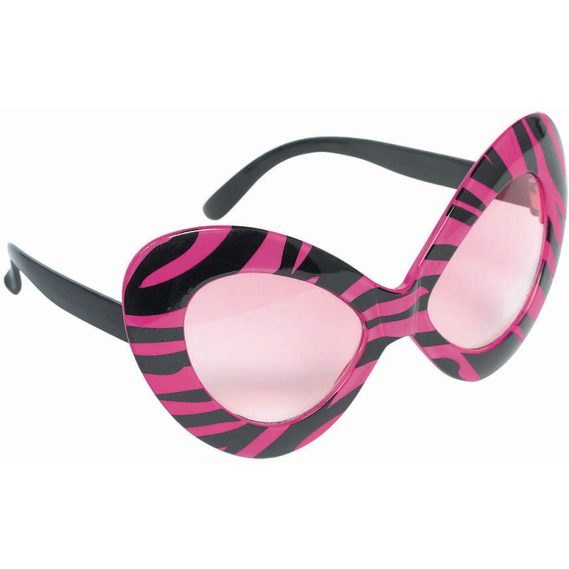 Pink Zebra Diva Glasses