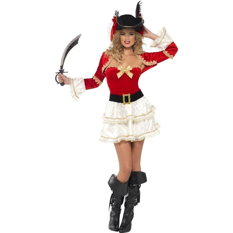 Plentiful Pirate Women's Costume, Size Small US 6-8