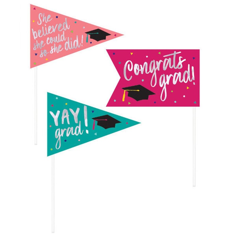 Yay Grad Pennant Picks (6 ct)