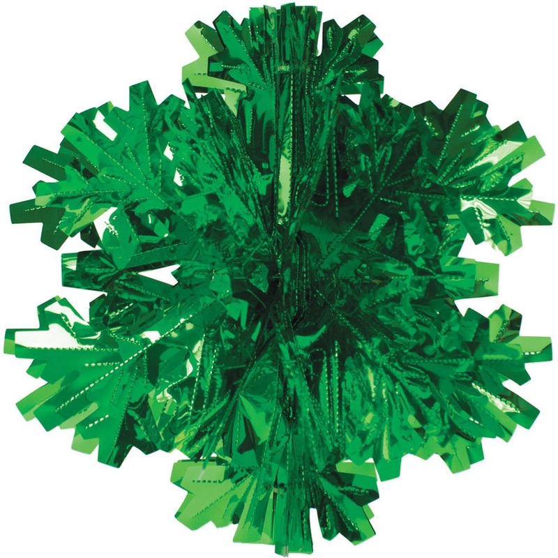 16" Glitz Green Hanging Snowflake