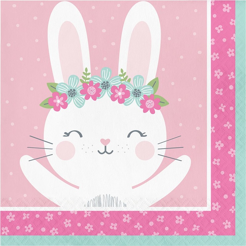 Birthday Bunny Luncheon Napkins (16 ct)