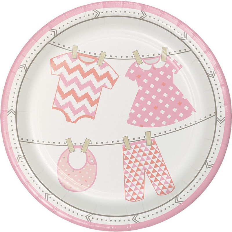 Bundle of Joy Girl Dessert Plates (8 ct)