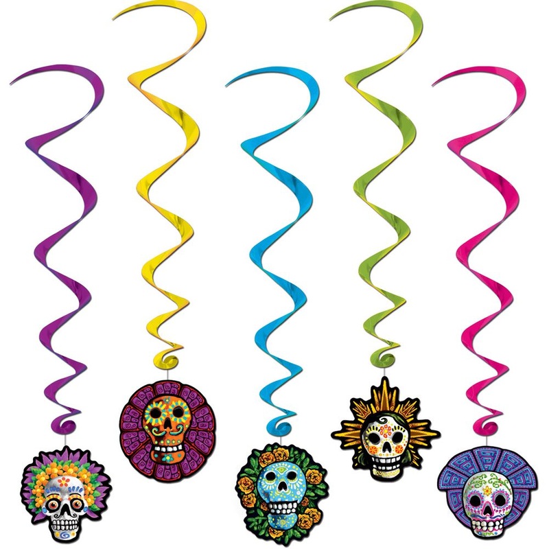 Day Of The Dead Hanging Swirls