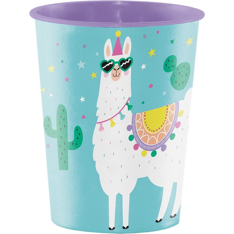 Llama Party PLASTIC KEEPSAKE CUP 16 OZ.