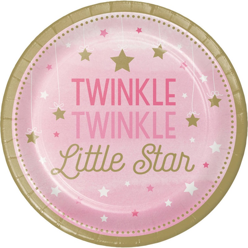 One Little Star Girl Dessert Plates (8ct)