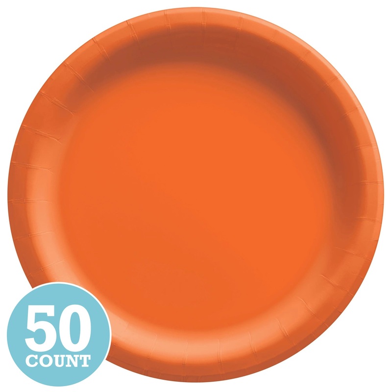 Orange Peel Banquet Paper Plates (50ct)