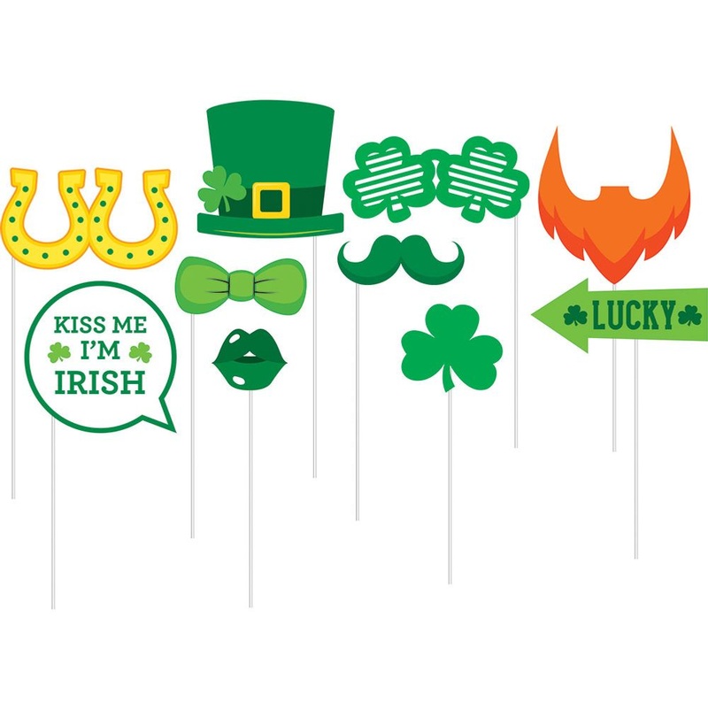 St Patrick's Fun Photo Props (10ct)
