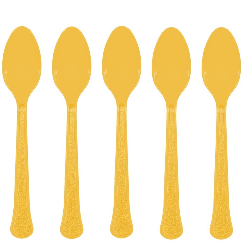 Yellow Sunshine Heavy Weight Premium Spoon 20 ct