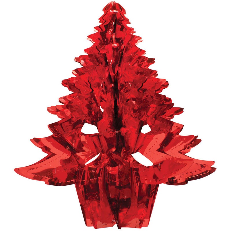 16" Glitz Red Hanging Christmas Tree
