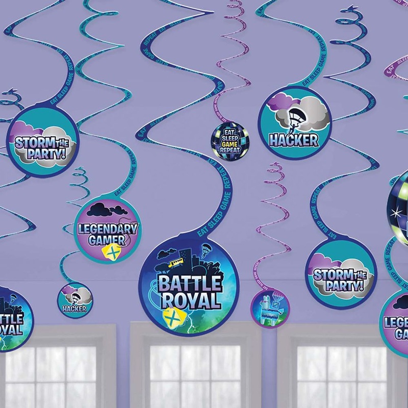 Battle Royal Swirl Decorations, 12ct