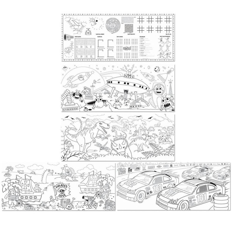 Boys Coloring Roll Party Banner