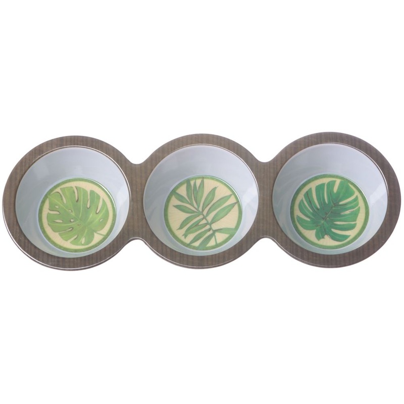 Island Palms 3 Section Dish (1ct)