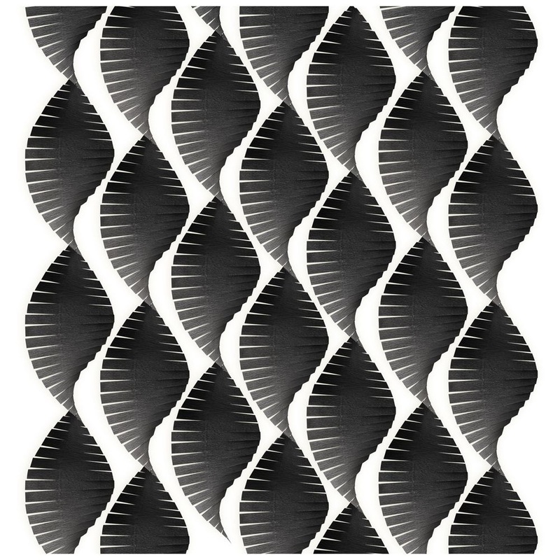 Jet Black Crepe Paper Streamers