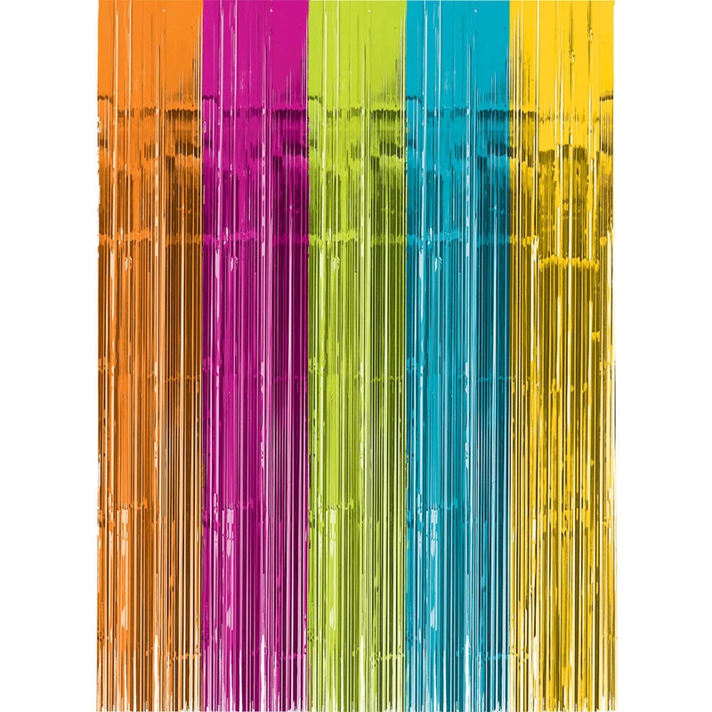Multi Color 3' x 8' Metallic Curtain