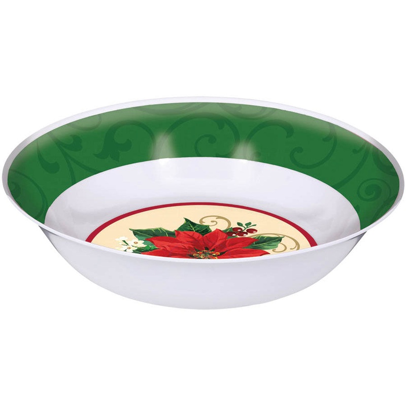 Poinsettia Large Melamine Bowl