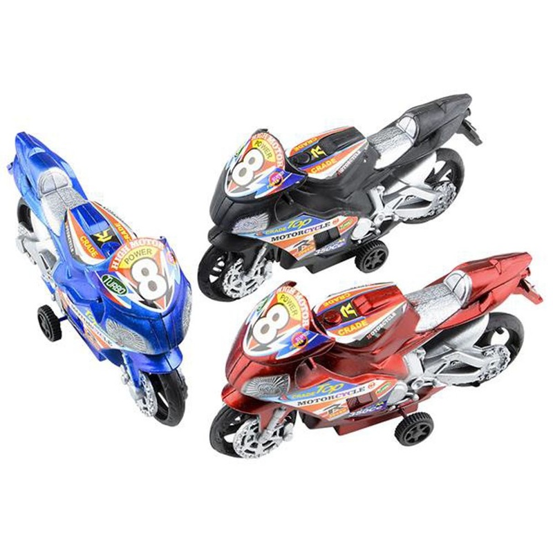 4.25" Plastic Pull Back Motorcycle (12ct)