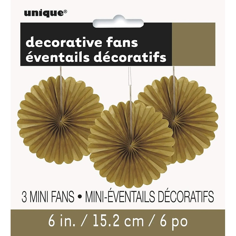 6" Paper Decorative Fans