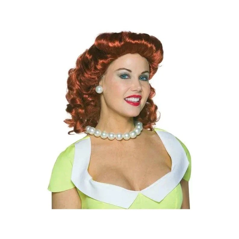 Big Wigs Red 50s Vintage Housewife wig