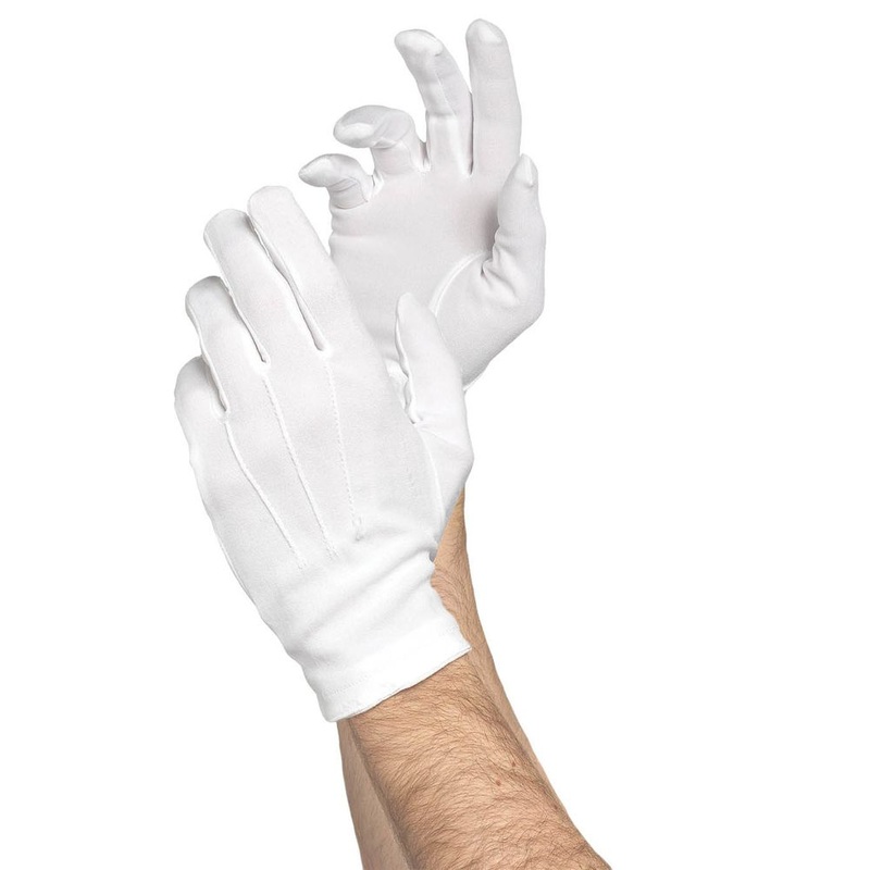 Deluxe White Gloves Mens Standard