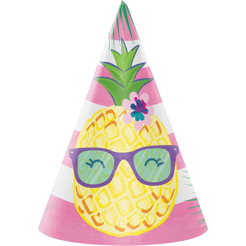 Pineapple N Friends Party Hats (8 ct)