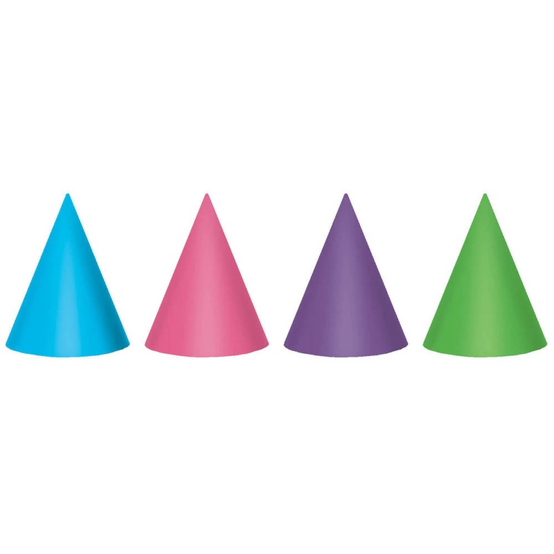 Purple and Teal Foil Party Hats (12ct)