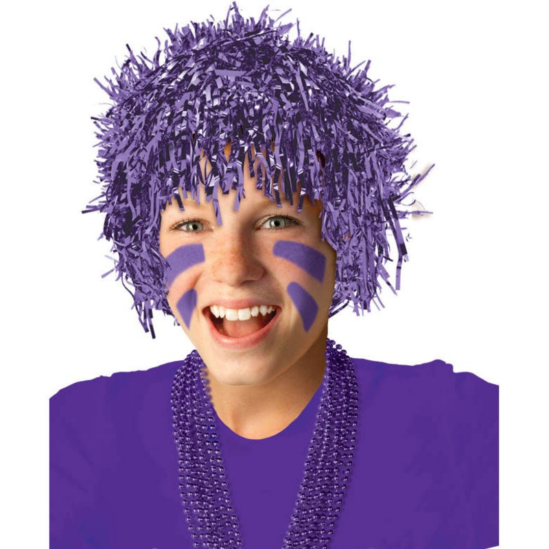 Purple Tinsel Wig