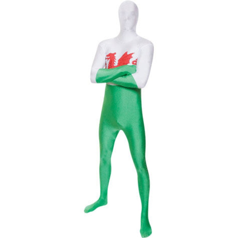 WALES FLAG ADULT MORPHSUIT LARGE