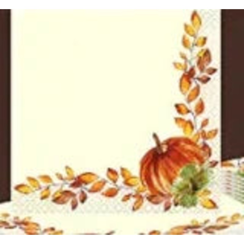 Waterfall Fall Pumpkins beverage napkins 16 count