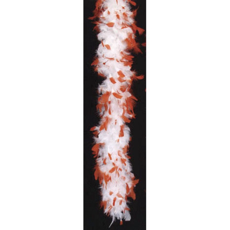White/Orange Tips Boa 72"