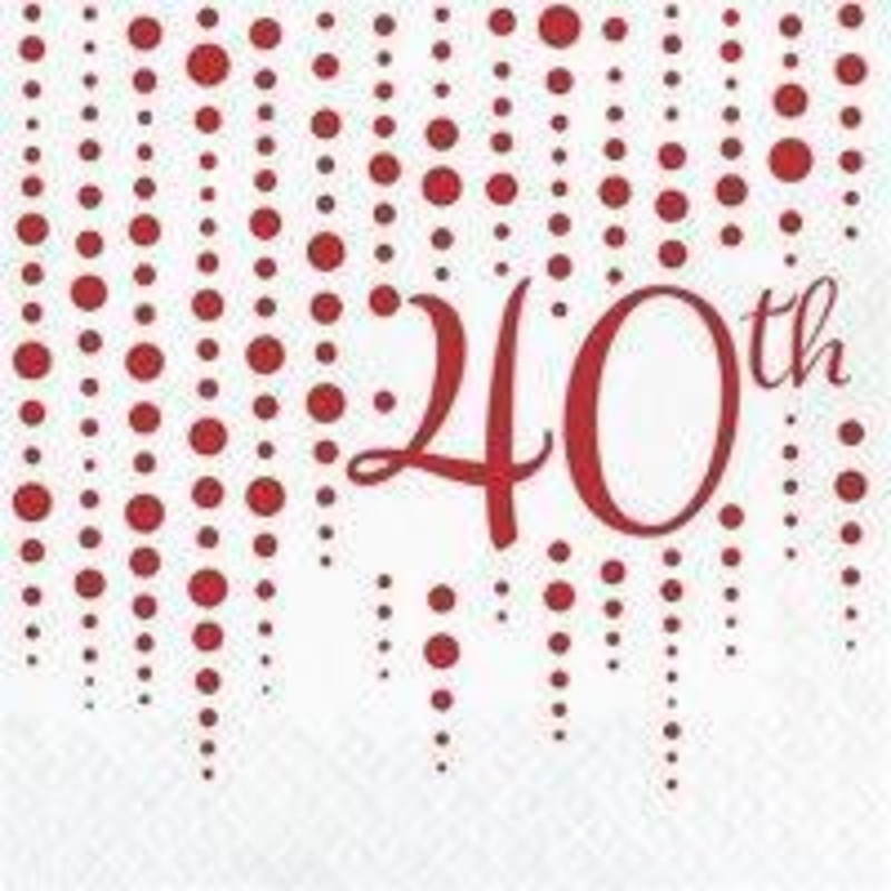 40th Anniversary Lunch Napkin