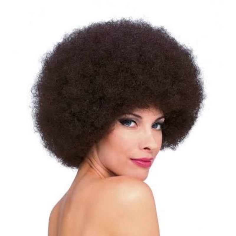 Brown Afro Wig Adult Costume