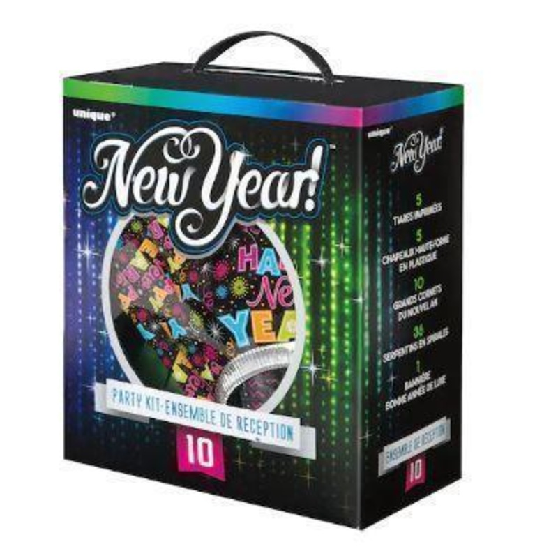 New Year's Eve Party Supplies Kit for 10