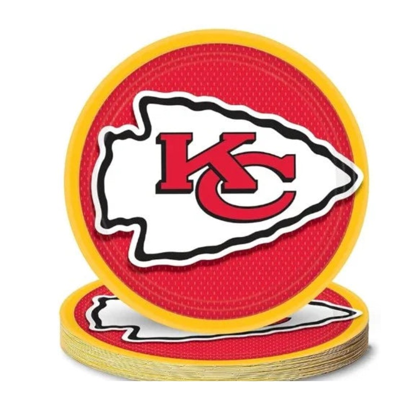 NFL Kansas City Chiefs Round Paper Plates - 7"