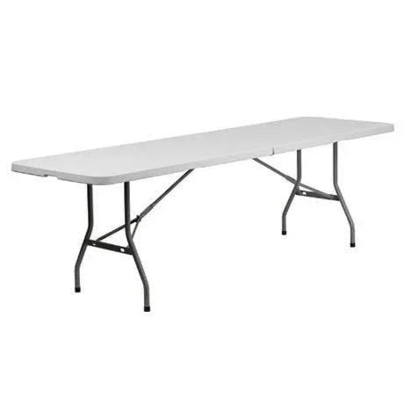 Rental - 6 Ft Granite White Plastic Folding Table - $10 per day  *** Pick-up or Delivery only ***